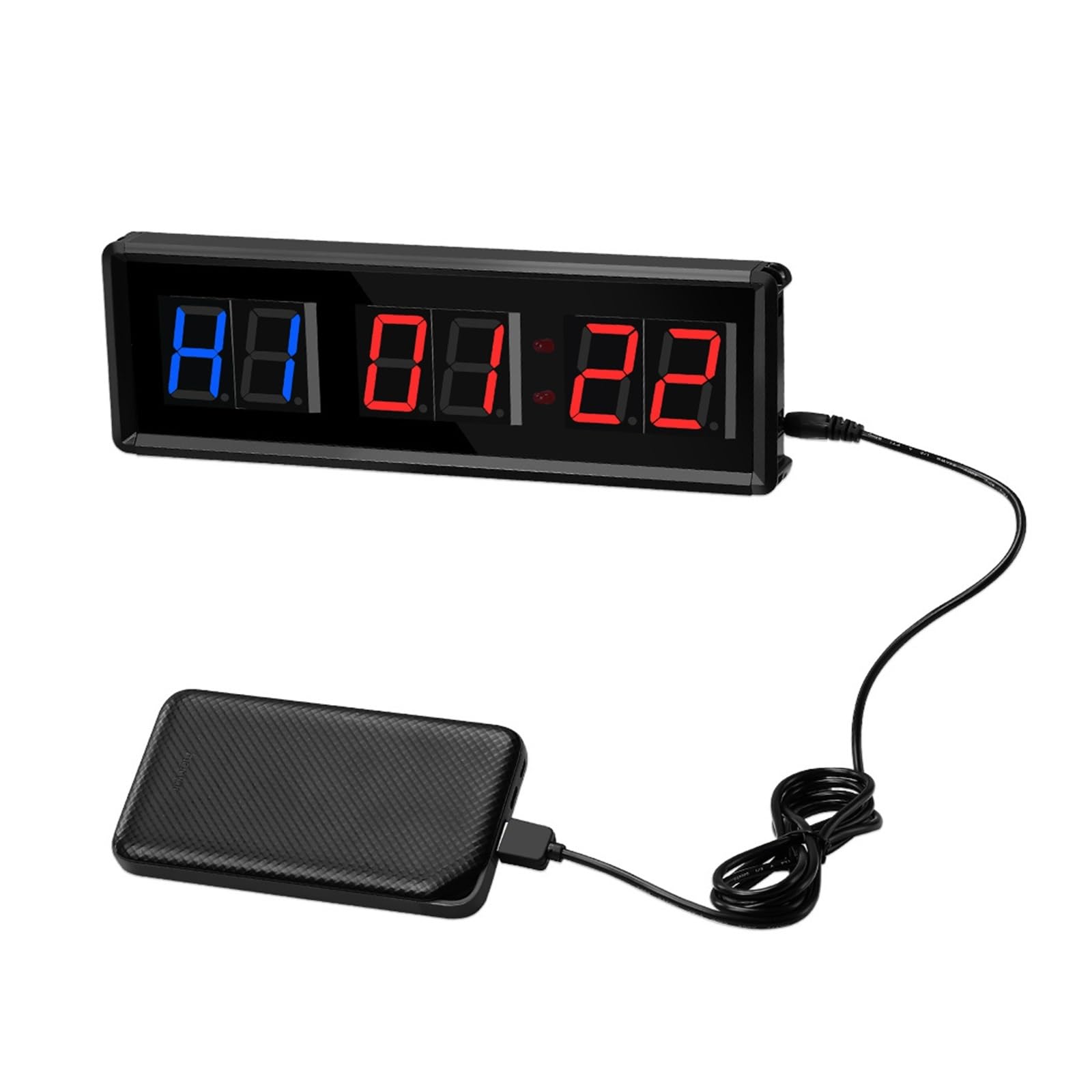 Temporizador De Entrenamiento Gimnasio Portátil, Reloj Fitness con Cuenta Atrás/Arriba, Cronómetro Intervalos Garaje Deportivo Remoto Precision Timing