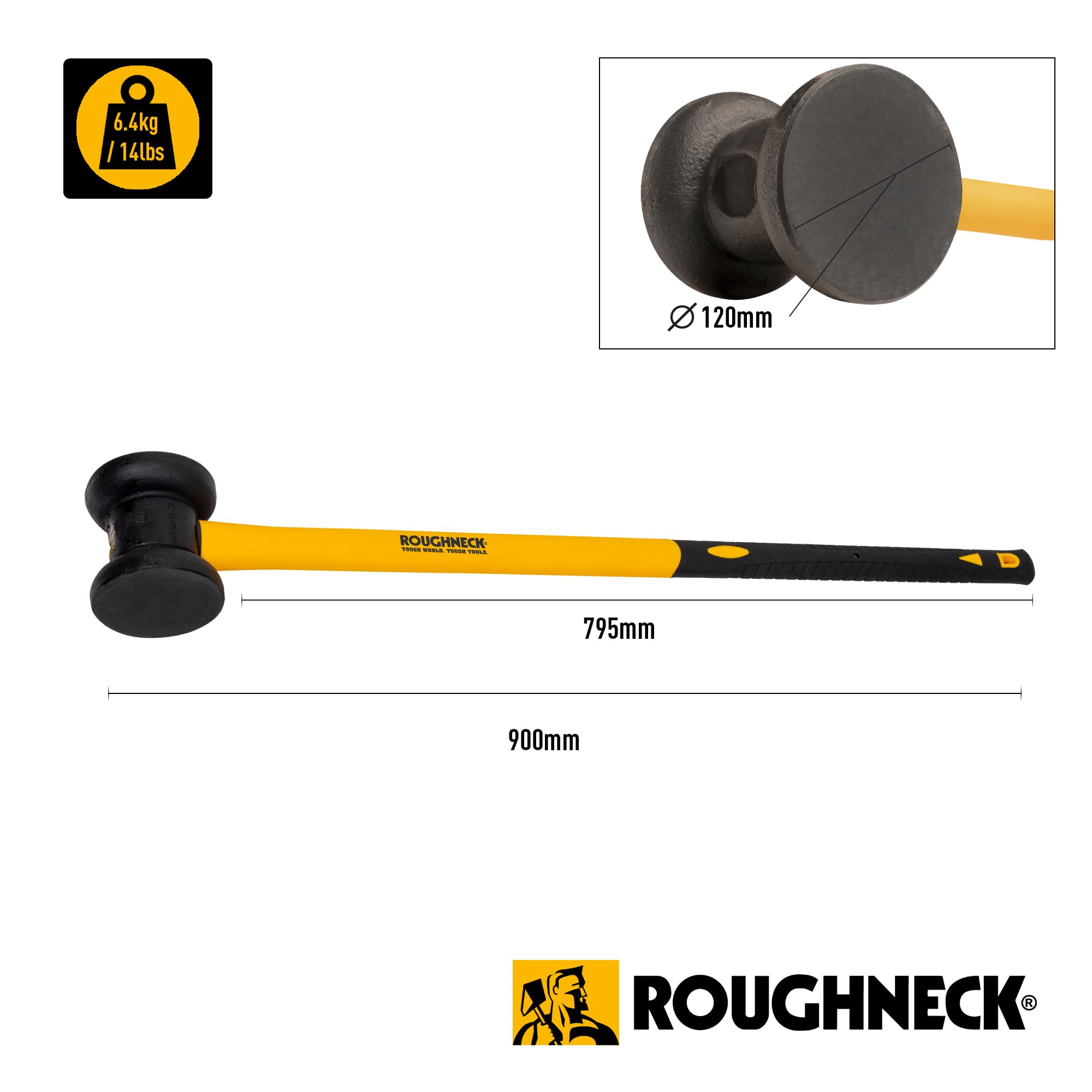 Roughneck Rou64768 Maul de clôture 6,35 kg