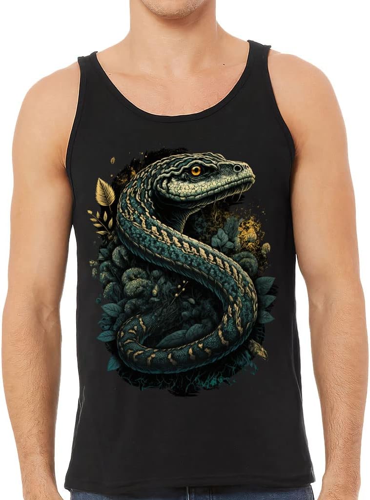 Graphic Snake Tank - Colorful Workout Tank - Printed Jersey Tank