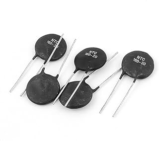 Aexit 5pcs NTC16D-20 Fixed Resistors 5A 16 Ohm 20% 20mm DIY Thermistor Single Resistors Temperature Sensor