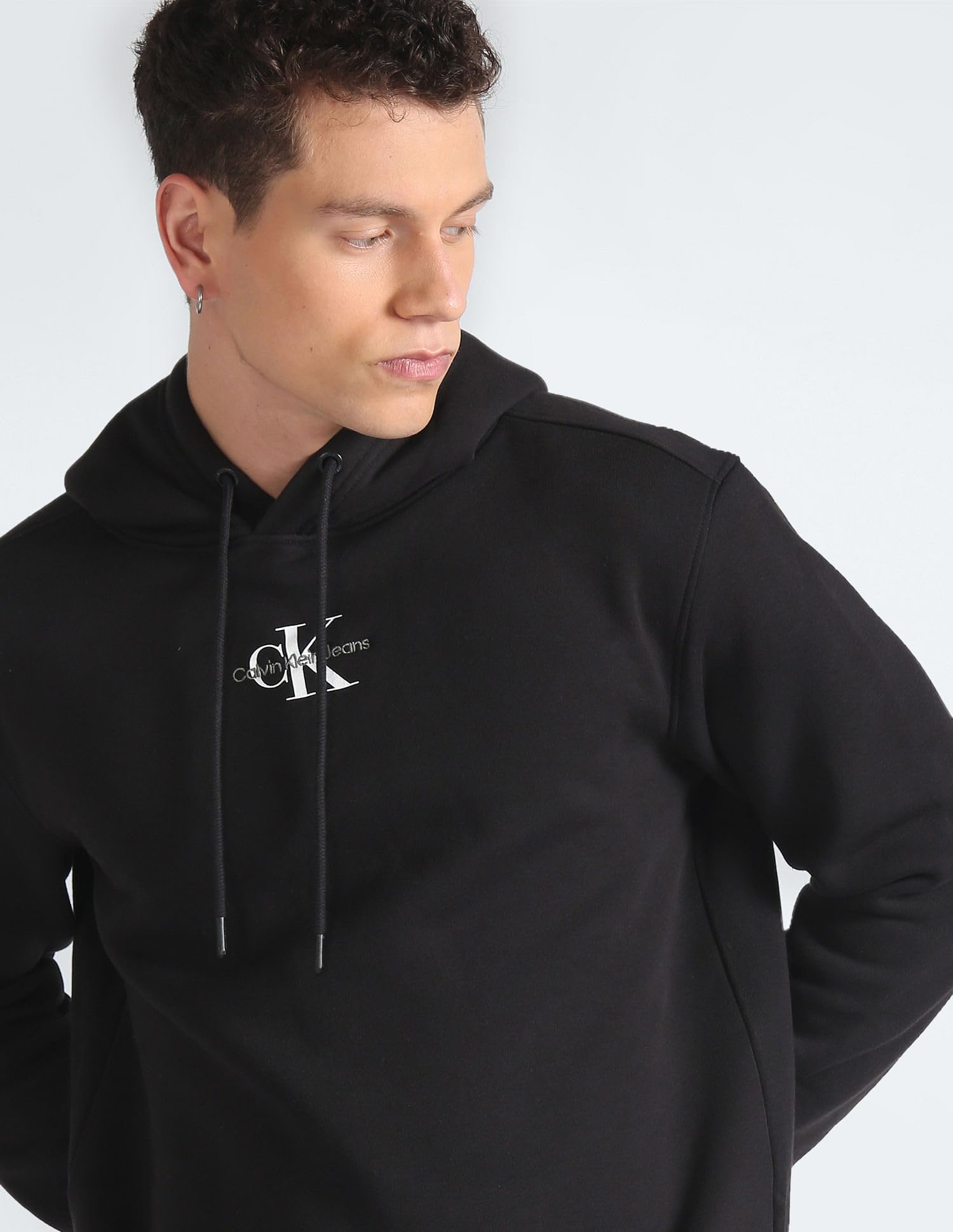 Calvin Klein Felpa Uomo Monologo con Cappuccio