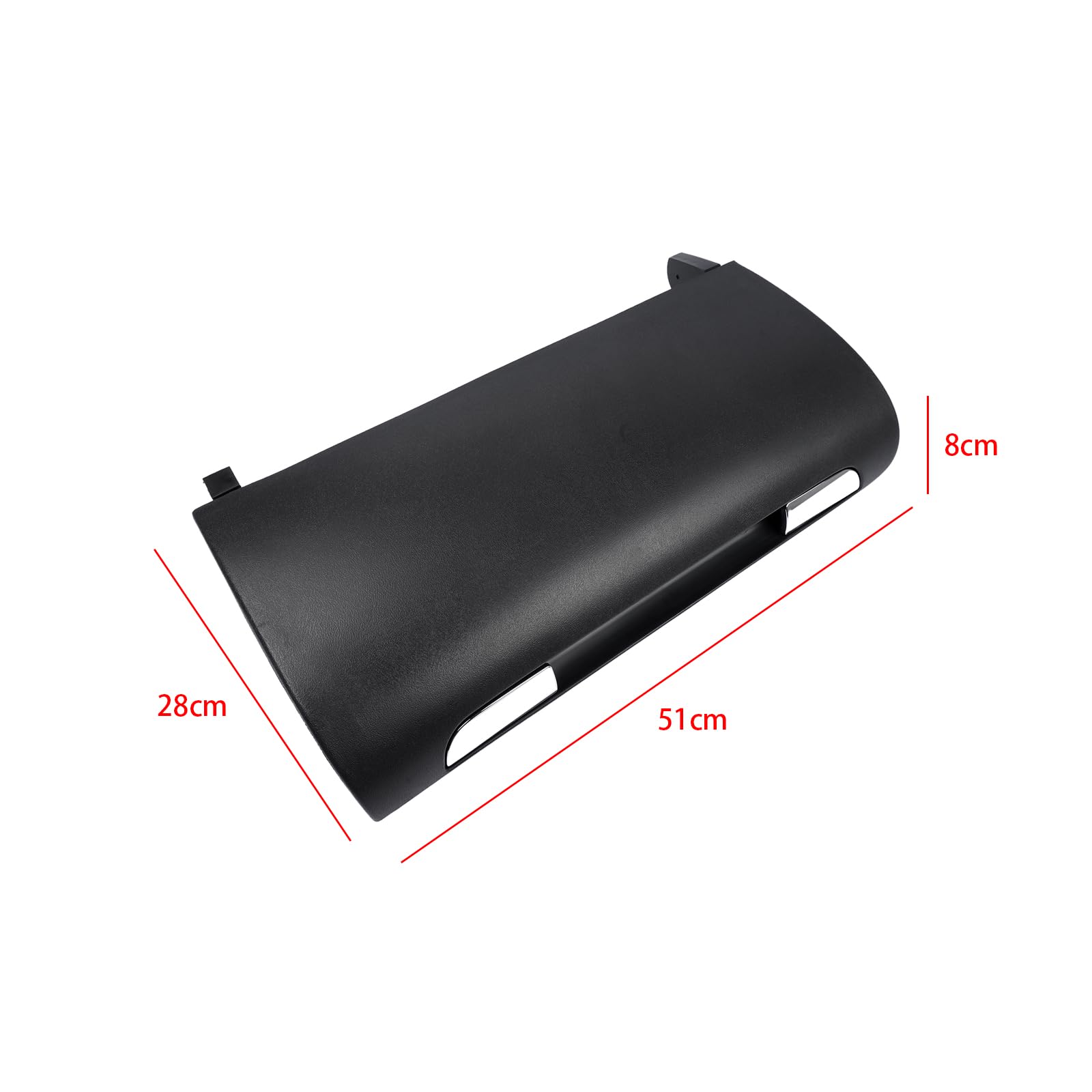 Funda para caja de almacenamiento, tapa de puerta de guantera compatible con A3 S3 8P 2004-2012 8P1857124A