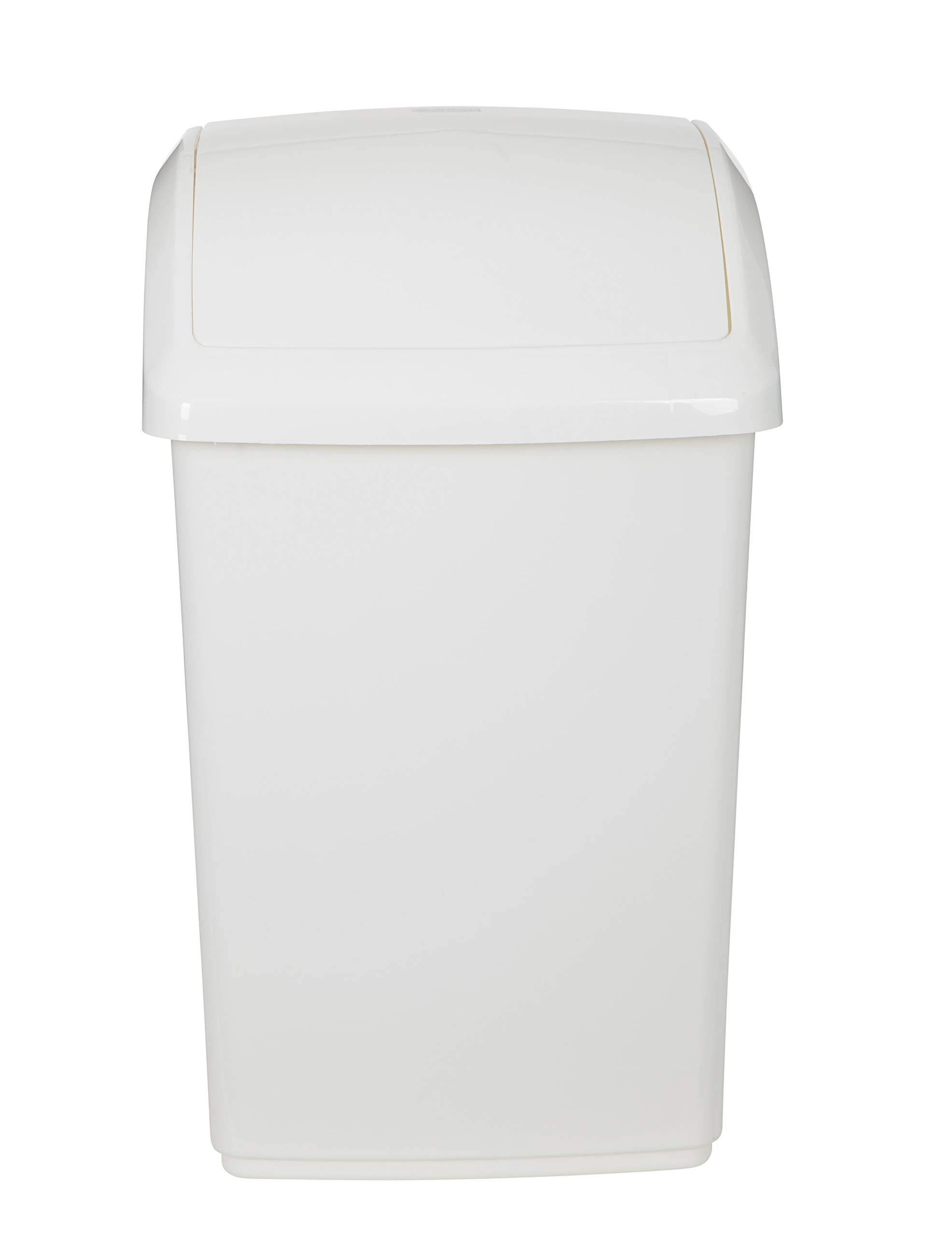 WHITEFURZE KITCHEN LARGE 50 LITRE PLASTIC SWING TOP BIN MADE IN UK NEW (CREAM) by Whitefurze