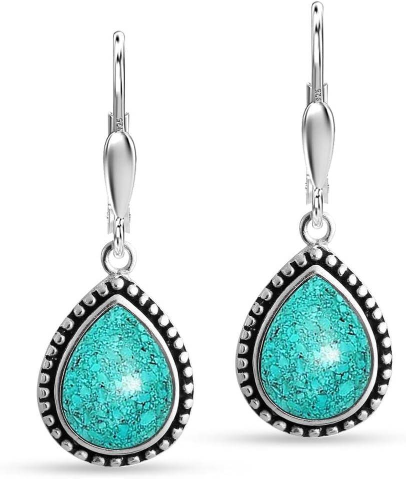 LeCalla 925 Sterling Silver Leverback Dangle Earrings for Women | Gemstone Drop Dangle Earring Jewelry Gifts for Wedding, Anniversary, Christmas, Valentine’s Day, New Year - Image 5