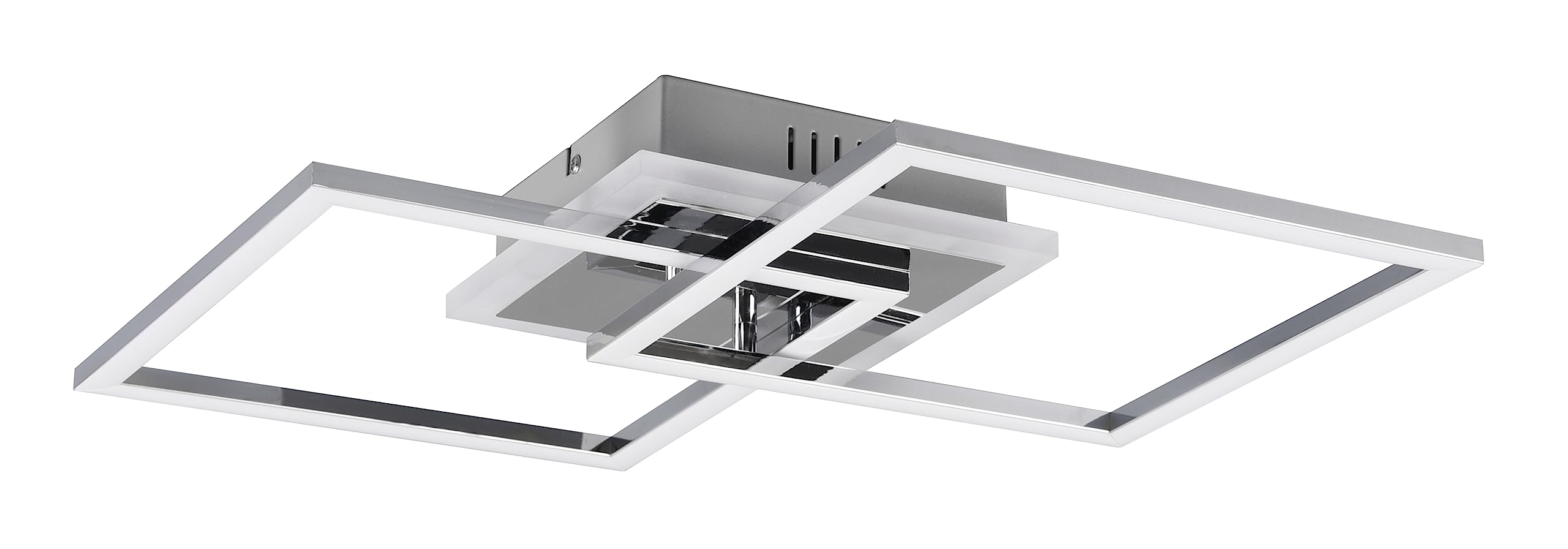 Reality, Plafón, Venida incl. 1 x LED,SMD,25,0 Watt,4000K,3000 Lm. Cuerpo: Metal, Cromo A:57,5cm, L:35,0cm, A:7,5cm Montaje en techo y pared,Función de memoria,IP20,4000K
