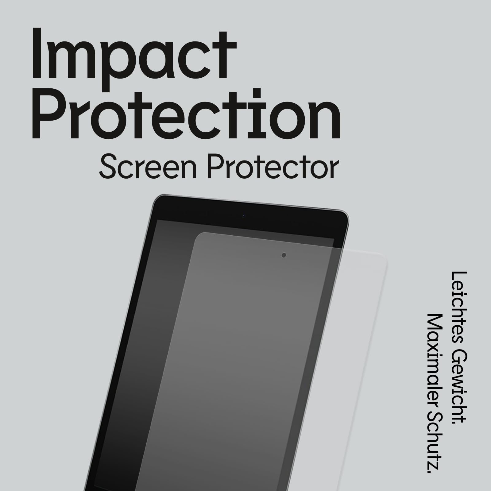 RhinoShield Impact Displayschutzfolie für iPad 10-10.9 Zoll / A16 | Hohe Transparenz, ultra-klar, stoßfest, stoß- und kratzfest, fingerabdruckresistent