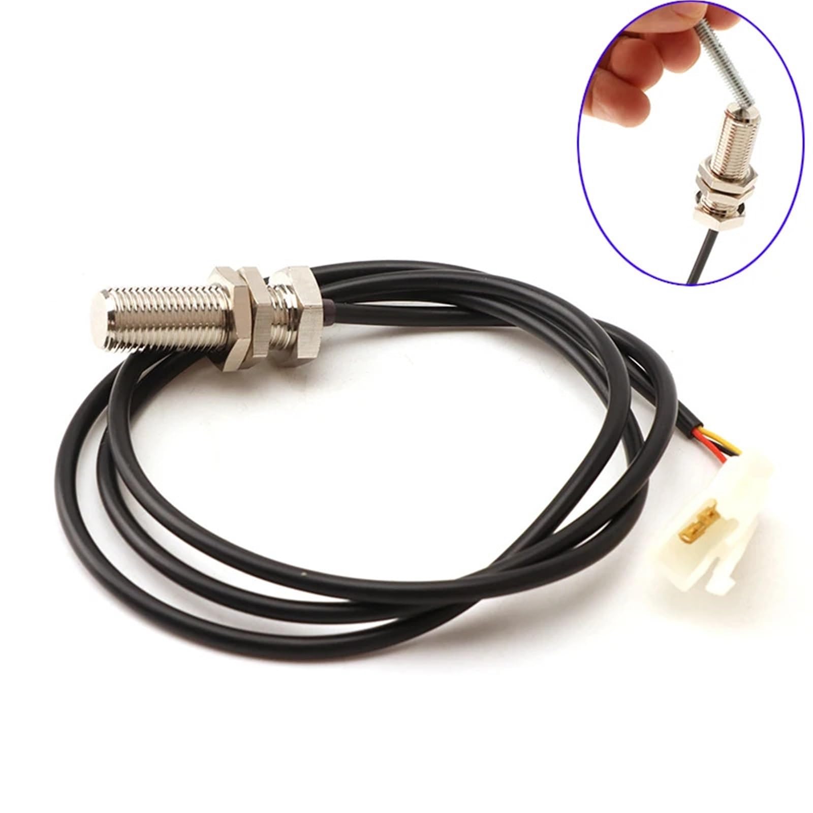 Czujnik prędkości koła Części zamienne do prędkościomierza, kabel czujnika prędkości, indukcja magnetyczna, pasuje akcesoriów motocykli, quadów i