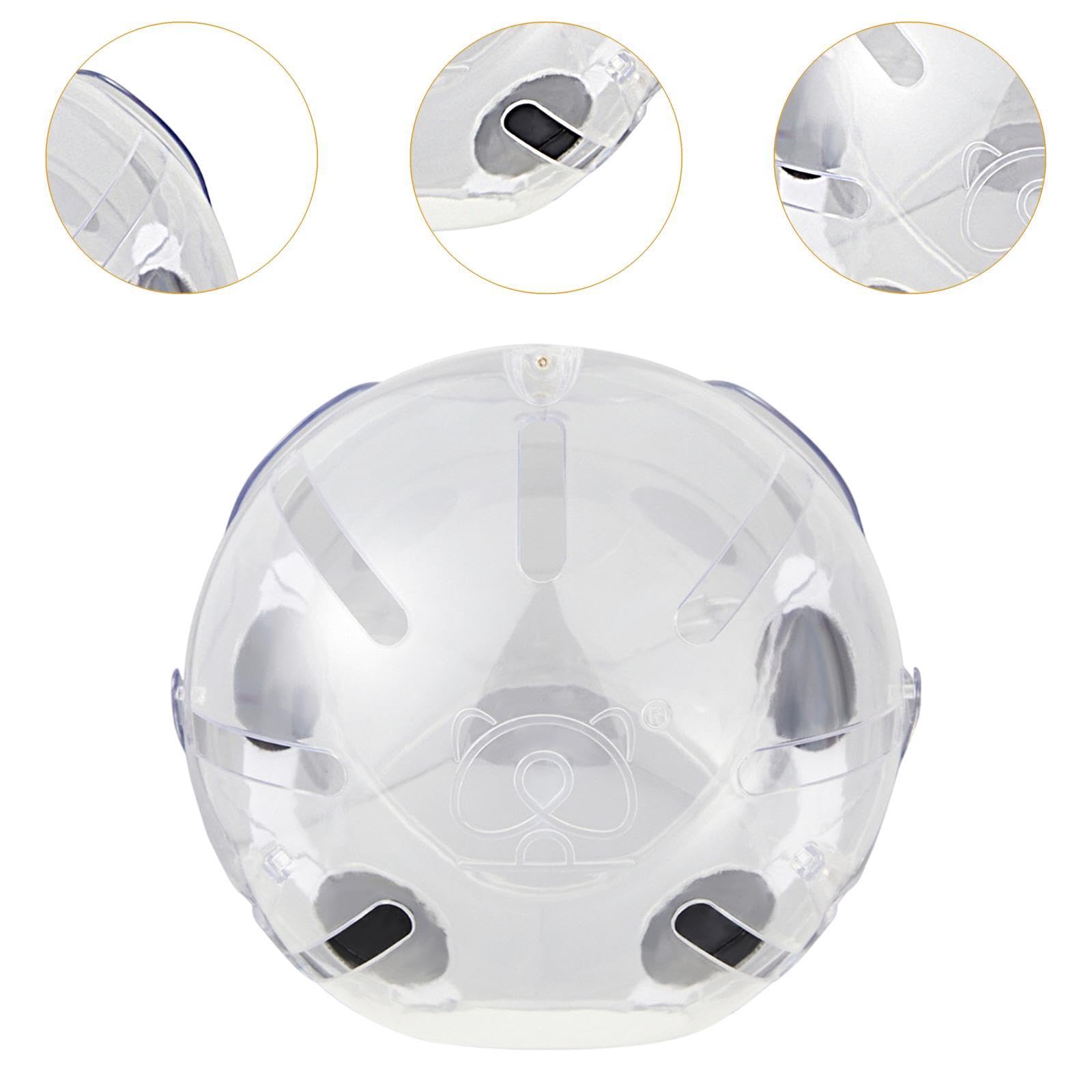 Bothyi Dog Muzzle Pet Dog Hood,Transparent Sturdy Anti Bite Breathable Cat Muzzle Pet Helmet for Bathing Grooming Nail Trimming Training