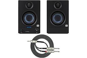 PreSonus Eris E3.5 3.5-Inch Low-Frequency Studio Monitor (PAIR) with Breakout Cable Bundle