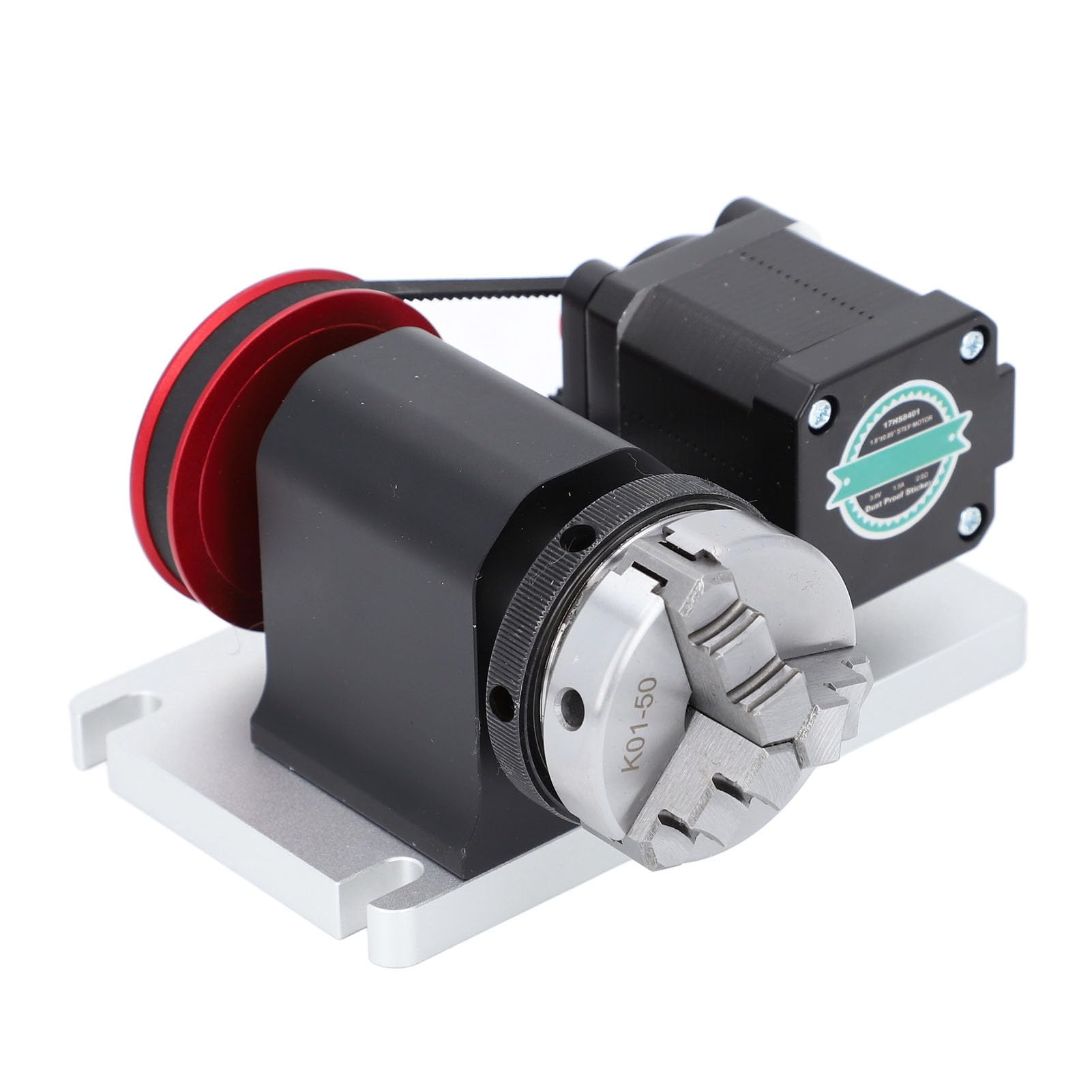 Xiuganpo CNC Rotary Module Kit, CNC Rotary Axis 4th Axis With Belt Reduction Ratio 4:1, Drill Head 4 To 60 Mm, Fourth Axis Rotary Shaft For CNC Engraving Machine