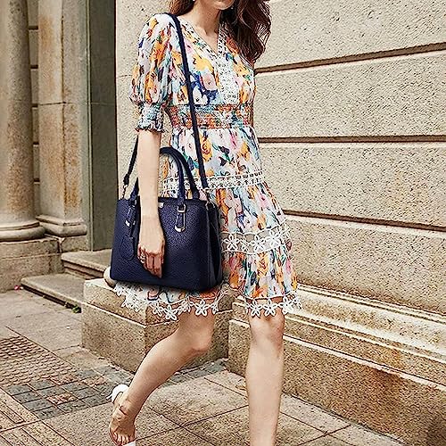 Image of XingChen Purses and Handbags for Women Fashion Messenger Bag Ladies PU Leather Top Handle Satchel Shoulder Tote Bags