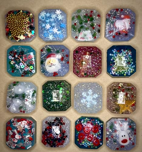 Christmas Skin Picking Pocket Pads Fidget Toy - PICK PALETTE Gem Pack Texture to Pick, Dig and Peel - OCD Dermatillomania Alternative