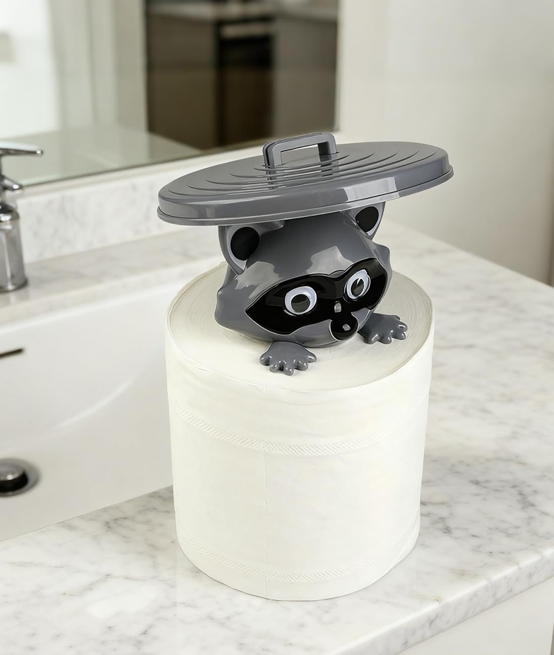 Raccoon Toilet Paper Holder，Cute Toilet Paper Holder Bathroom Decor 1 Pcs