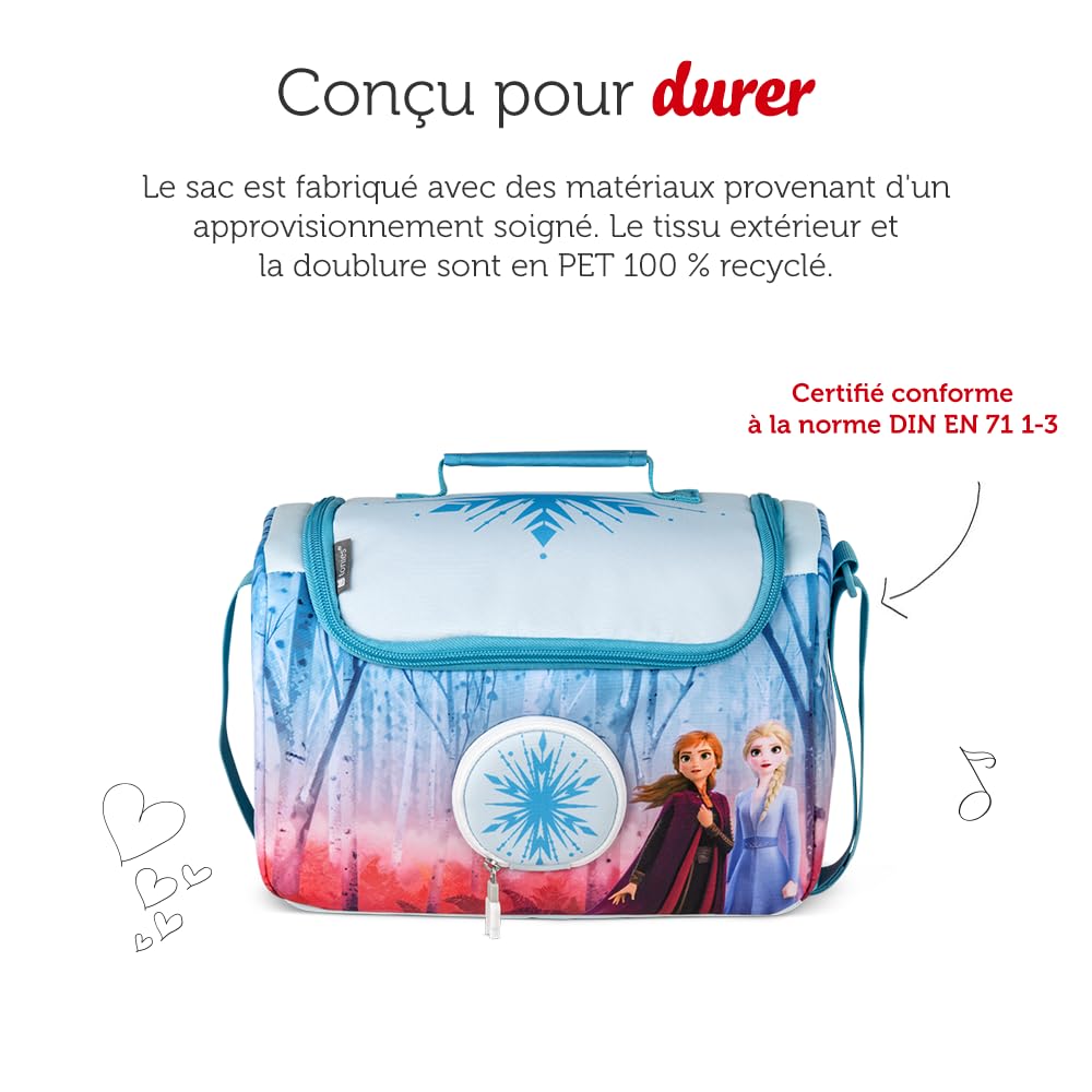 tonies Sac Bandoulière - La Reine des Neiges Sac de Transport pour Ranger la Toniebox, Le Casque Audio Chuchote, la Station de Recharge, et Jusqu’à 8 Figurines