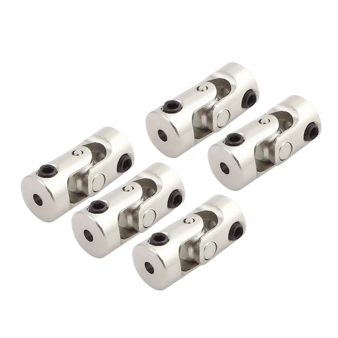 Aexit 2.0mm to Electrical equipment 2.3mm Inner Dia Rotatable Universal Metal U Joint Coupler 5pcs