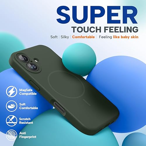 Miniatura 767 de Miracase - Funda diseñada para iPhone 11 con protector de pantalla, funda de goma de silicona líquida, protección total contra caídas y a prueba