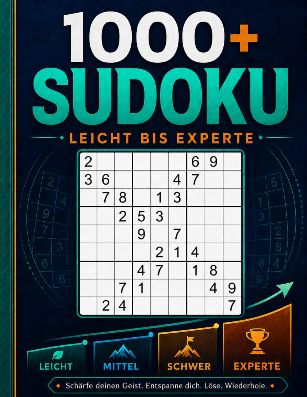 1000+ Sudoku-Rätsel für Erwachsene: Sudoku von Leicht bis Experte mit Lösungen und hilfreichen Hinweisen | Rätselbuch mit 1.008 Sudoku-Rätseln: 252 ... 252 schwere und 252 Experten-Rätsel