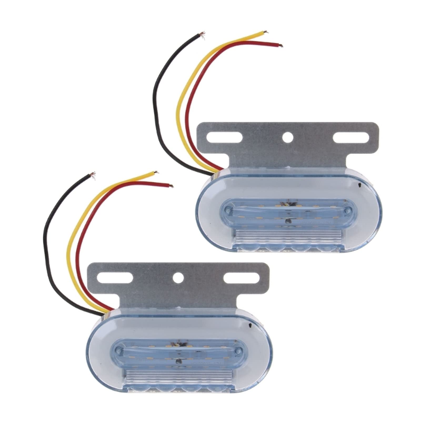 Tercera luz de Freno 10 Uds. De Luz LED De Posición Ovalada, Indicador Lateral Delantero Y Trasero para Camión, Caravana, Coche, Autobús, Remolque, 24V