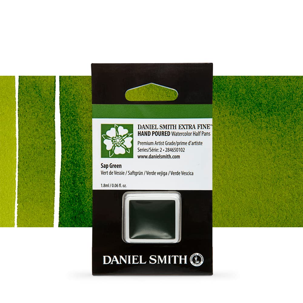 Daniel Smith : Watercolour Paint : Half Pan : Sap Green : Series 2