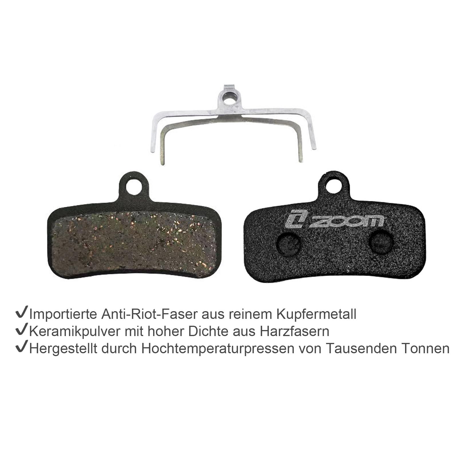 Zoom 4-tłokowe klocki hamulcowe do Zoom HB876E i kompatybilne z Shimano BR-M8120, BR-M7120, BR-M6120, BR-M8020, BR-M820, BR-M810, BR-M640, BR-MT520, BR-MT420 – półmetalowe okładziny zamienne do roweru