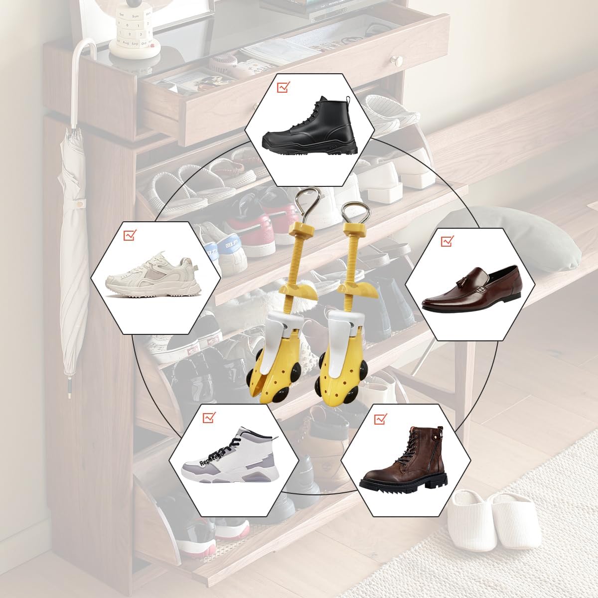 Shoe Stretcher for Women Men, Premium Shoe Widener Stretcher