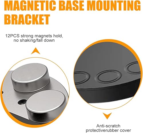 Miniatura 3 de GLOBLED Soporte de barra de luz magnética, potente base magnética LED soportes de montaje para iluminación de conducción todoterreno (2 unidades)