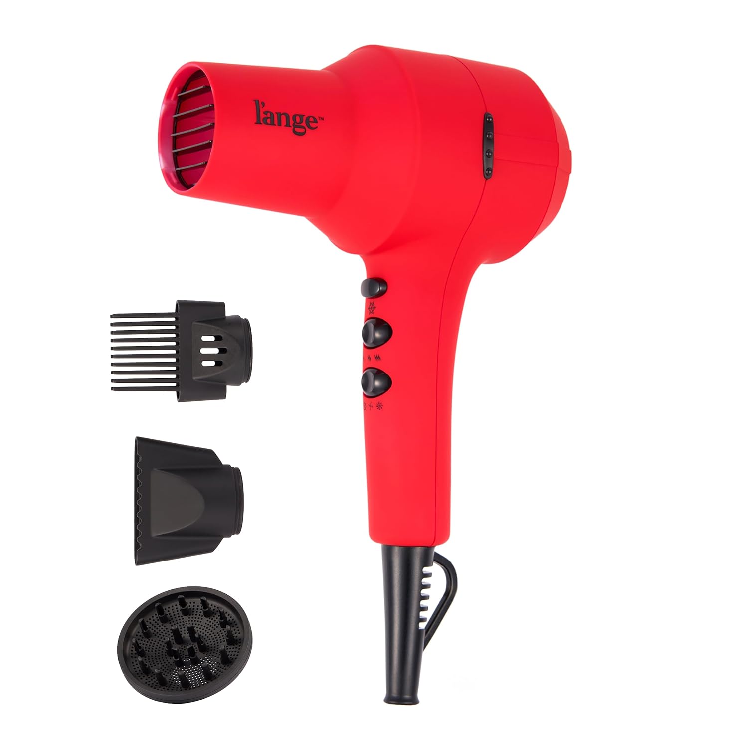 LANGE HAIR PowerStyle Turbo Ionic Hair Dryer 1875 Watt Professional Blow Dryer with Diffuser Concentrator Multiple Heat Speed