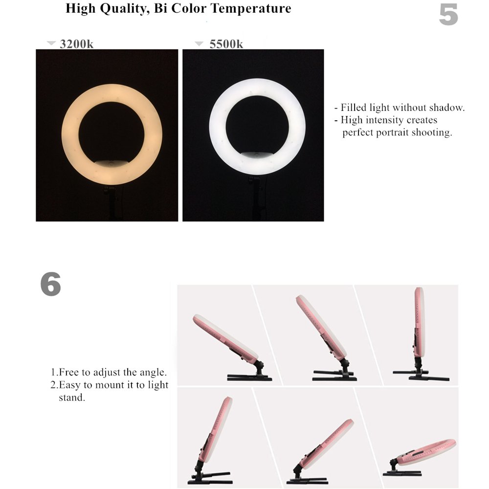 96W 18 LED Ring Light Kit FE-480II Black Photo | Ubuy