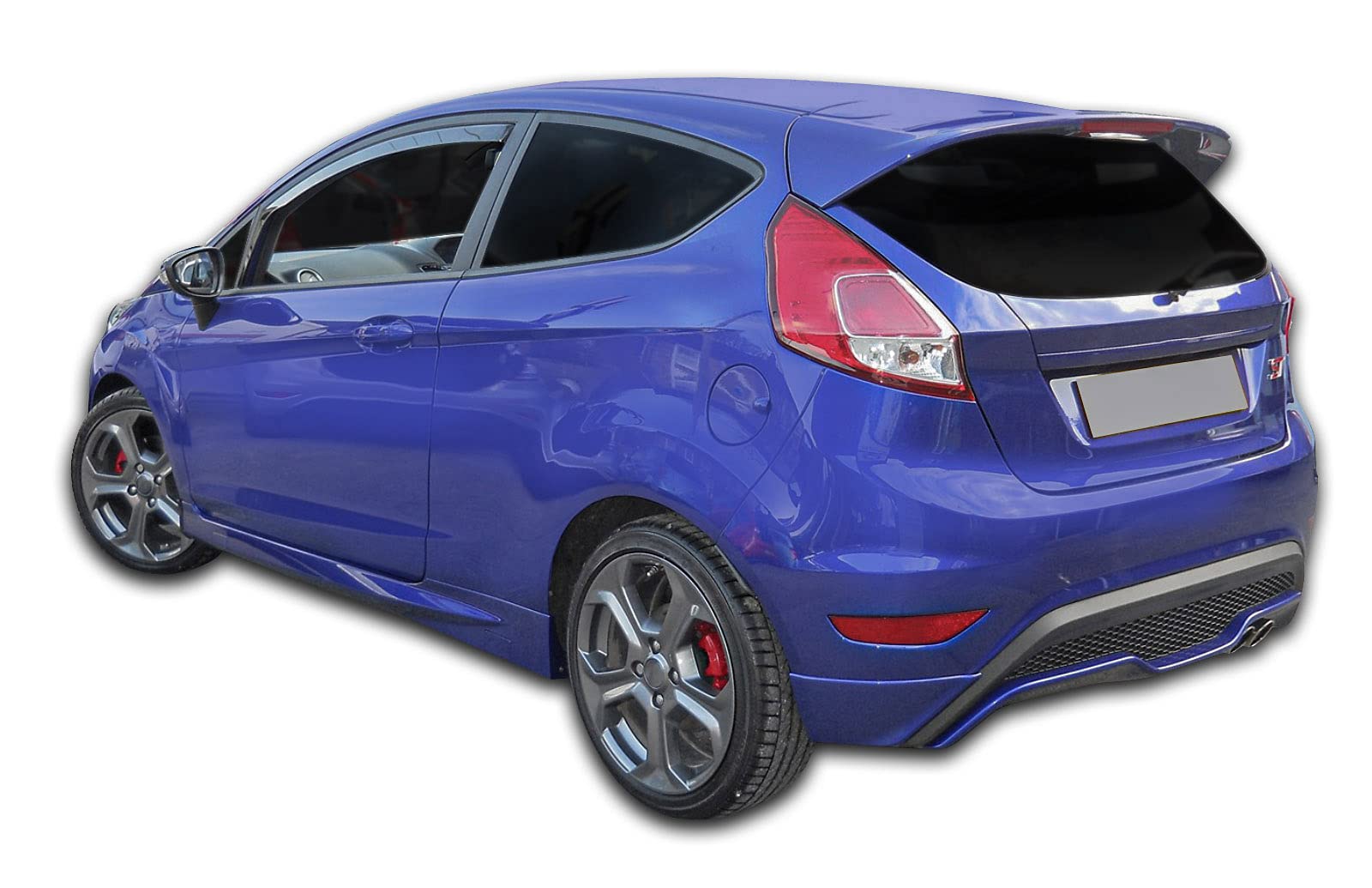 J&J AUTOMOTIVE GP Deflettori d'Aria per Ford Fiesta 7 3-Porte 2008-2017, Set da 2 Pezzi, Antiturbo Antivento Antipioggia, Anteriore Nero fumé Oscurato