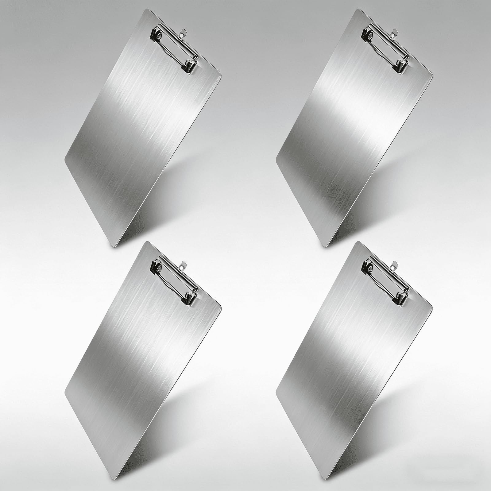 Portablocco in alluminio, 31 x 22 cm, piastra con clip in metallo per lettere A4 (4)
