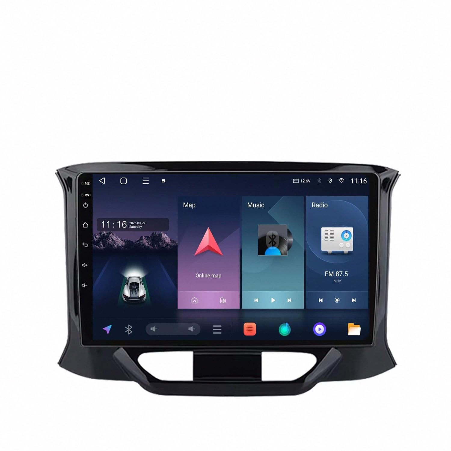 Car Multimedia Radio per LADA X ray Xray 2015-2019 Wireless Carplay Android Auto Stereo Auto Bluetooth Ips con Pantalla Táctil con Gps, 8 Nucleo 6G+128G