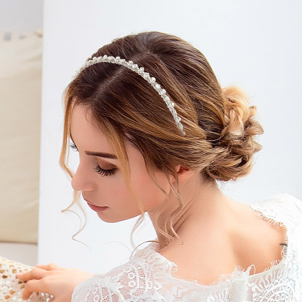 Accessoro Per Capell Da Sposa Con Damant, For E Perle - Corona O