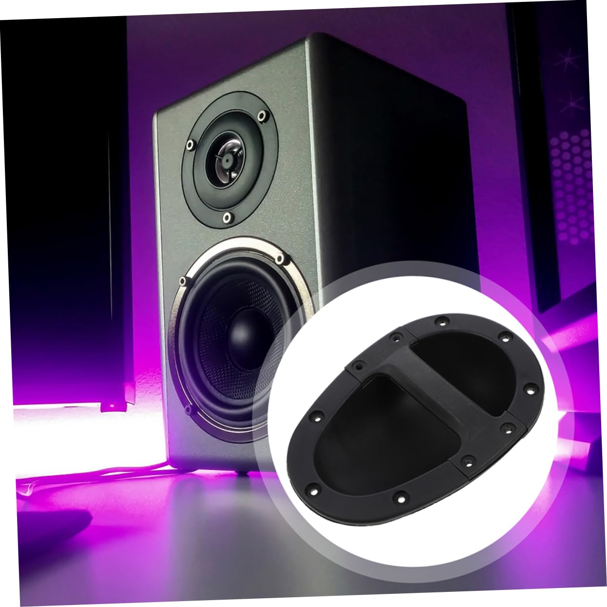 WOONEKY 4pcs Speaker Handle Replacement and Convenient Sound Handle for Speaker Cabinets for Various Applications Easy Installation Strong and Design