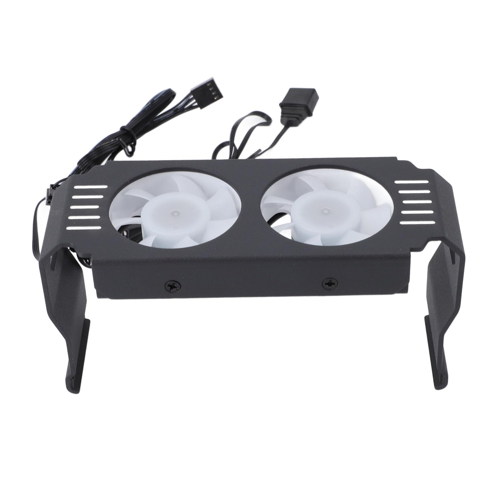 Computer RAM Cooling, ARGB Fans, Memory Module Heatsink with 3 Pin ARGB 5V, PWM Temperature Control, DDR Dual Fan (BLACK)