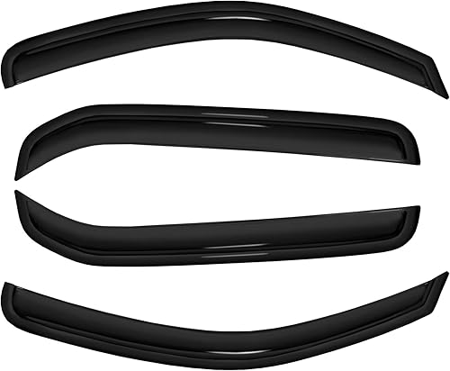 4 protectores de lluvia solar para ventana, deflector de viento compatible con Nissan Xterra 2005-2015 humo