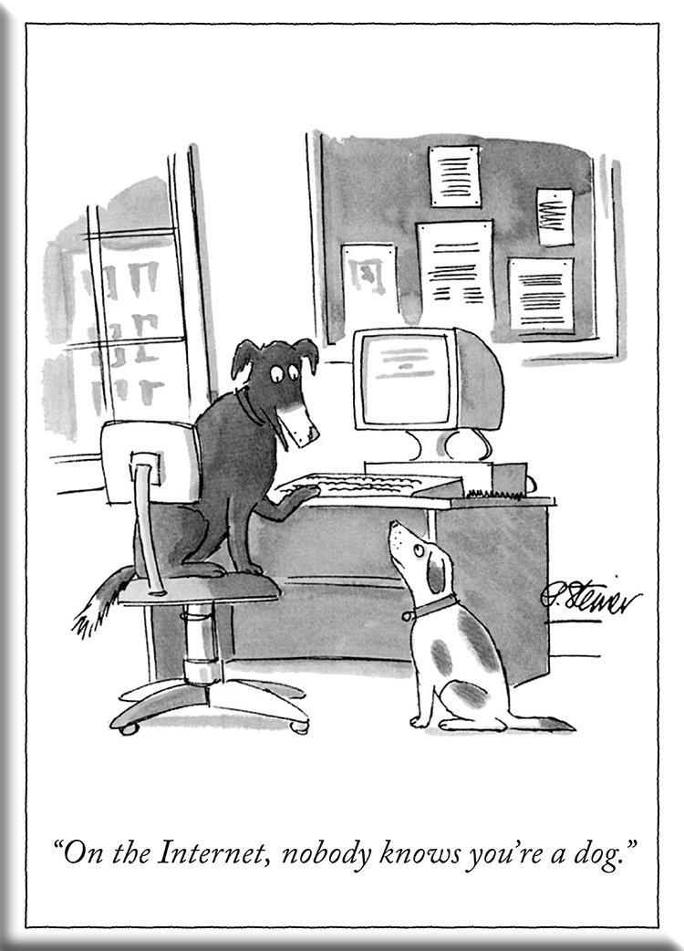 The New Yorker Th Internet Dog Magnets, 2 x 3.5
