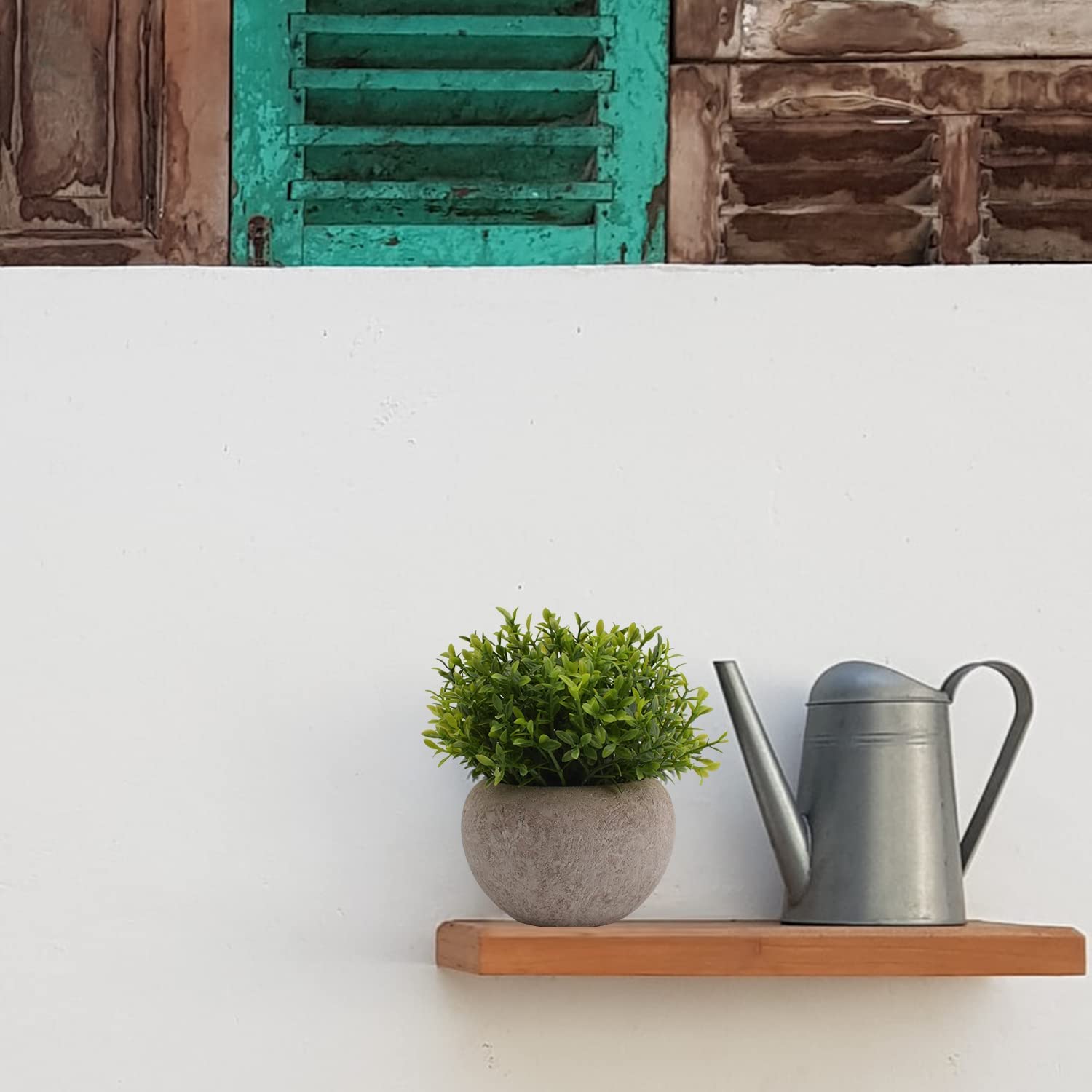 Set 3 Piante Finte In Vasi Di Rame - Mini Piante Grasse Artificiali Per Casa E Ufficio - Foto 10