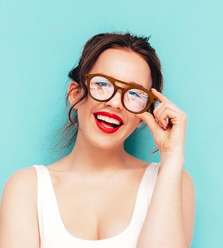 Miniatura 9 de FEISEDY Gafas de bloqueo de luz azul aviador de los años 70, marco piloto cuadrado, antideslumbrante, gafas de computadora para mujeres y hombres,