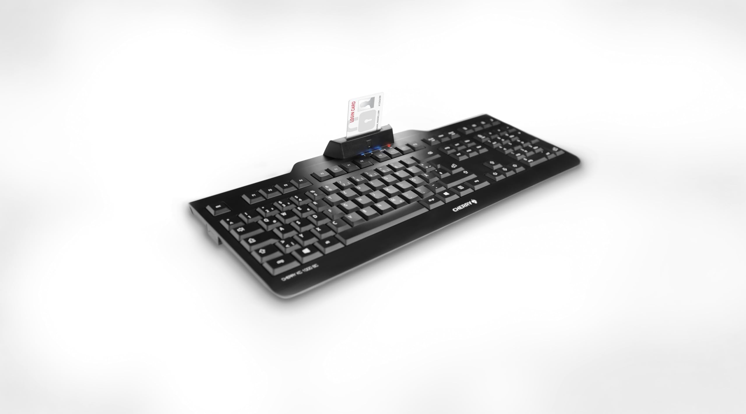 CHERRY KC 1000 SC, Kabelgebundene Security-Tastatur mit Smartcard-Terminal, Chipkartenleser, PIN-Eingabe, Tschechisches Layout (QWERTY), Blauer Engel, Schwarz