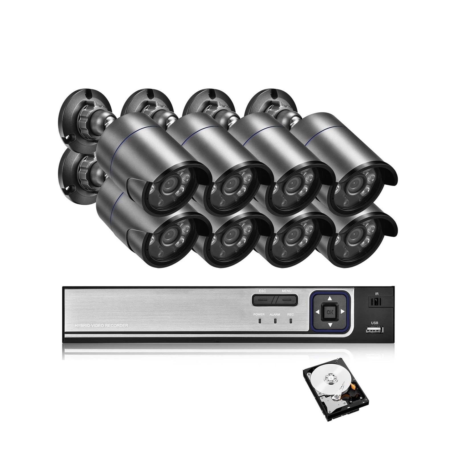 8-kanałowy zestaw POE do wykrywania twarzy 4K (4T, 4CH NVR i 2 szt. 8 MP)