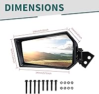 Vista 5 de Espejos laterales retrovisores compatibles con Polaris RZR XP XP4 1000/Turbo/S 900/S 1000 2014-2023, accesorios ajustables plegables retrovisores