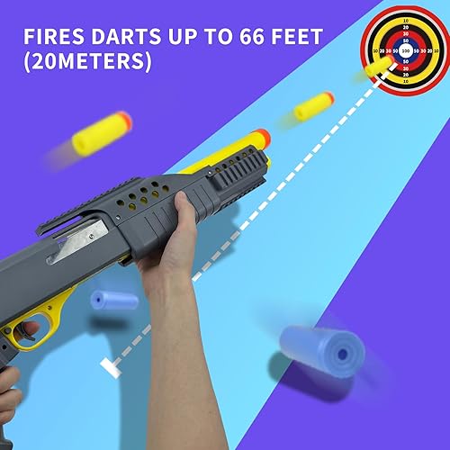 Miniatura 6 de AGM MASTECH Catapult - Pistola de juguete con palanca de rifle de acción y bala suave, lanzador de dardos de espuma de bala. Juego de disparos,