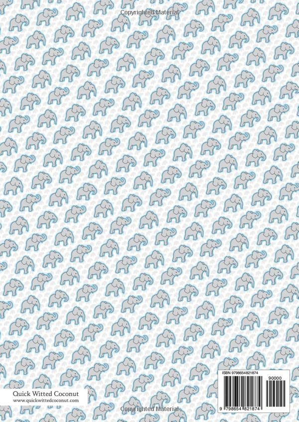 Elephant Notebook - Lined Pages - A4 - Premium: (Blue Edition) Fun notebook 192 lined pages (A4 / 8.27x11.69 inches / 21x29.7cm) - Image 2