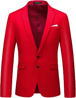 Men's Slim Fit Sport Coat Blazer Casual Formal Suit Jacket for Party Business Wedding Prom and Homecoming