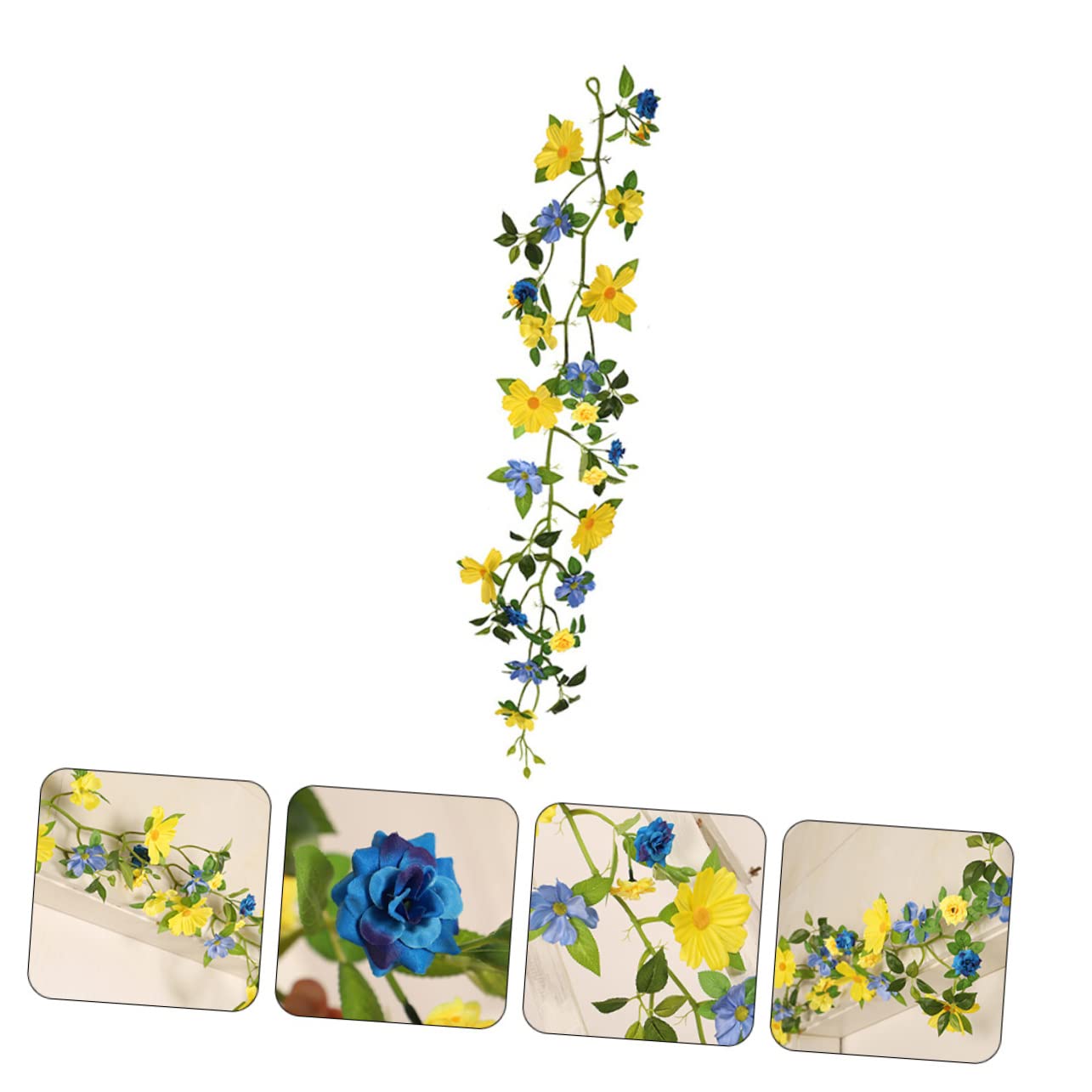 Ciieeo 3 Stück Outdoor Hängetür Blumenreben Zum Aufhängen Künstliche Blumengirlande Simulierte Hängende Blumenranke Gefälschte Bipinnatus Rebe Künstliche Ranke Hängeblumen