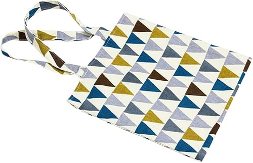 Miniatura 4 de Chezi Bolso de compras plegable reutilizable de la lona de la impresión del triángulo de las mujeres