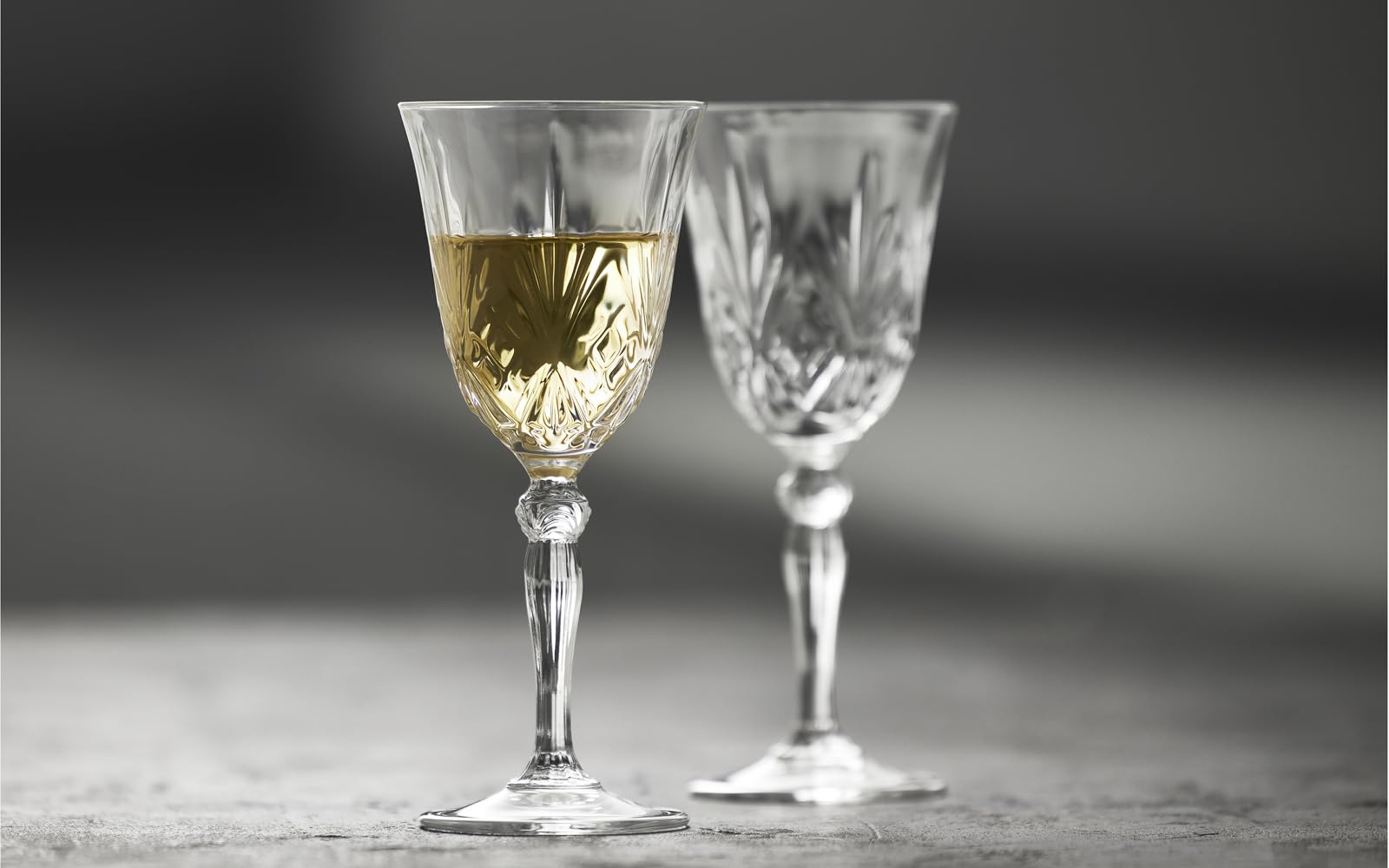 Lyngby Glas Krystal Melodia Weissweinglas, Weinglas, 21 cl, 4 Stck., Klar