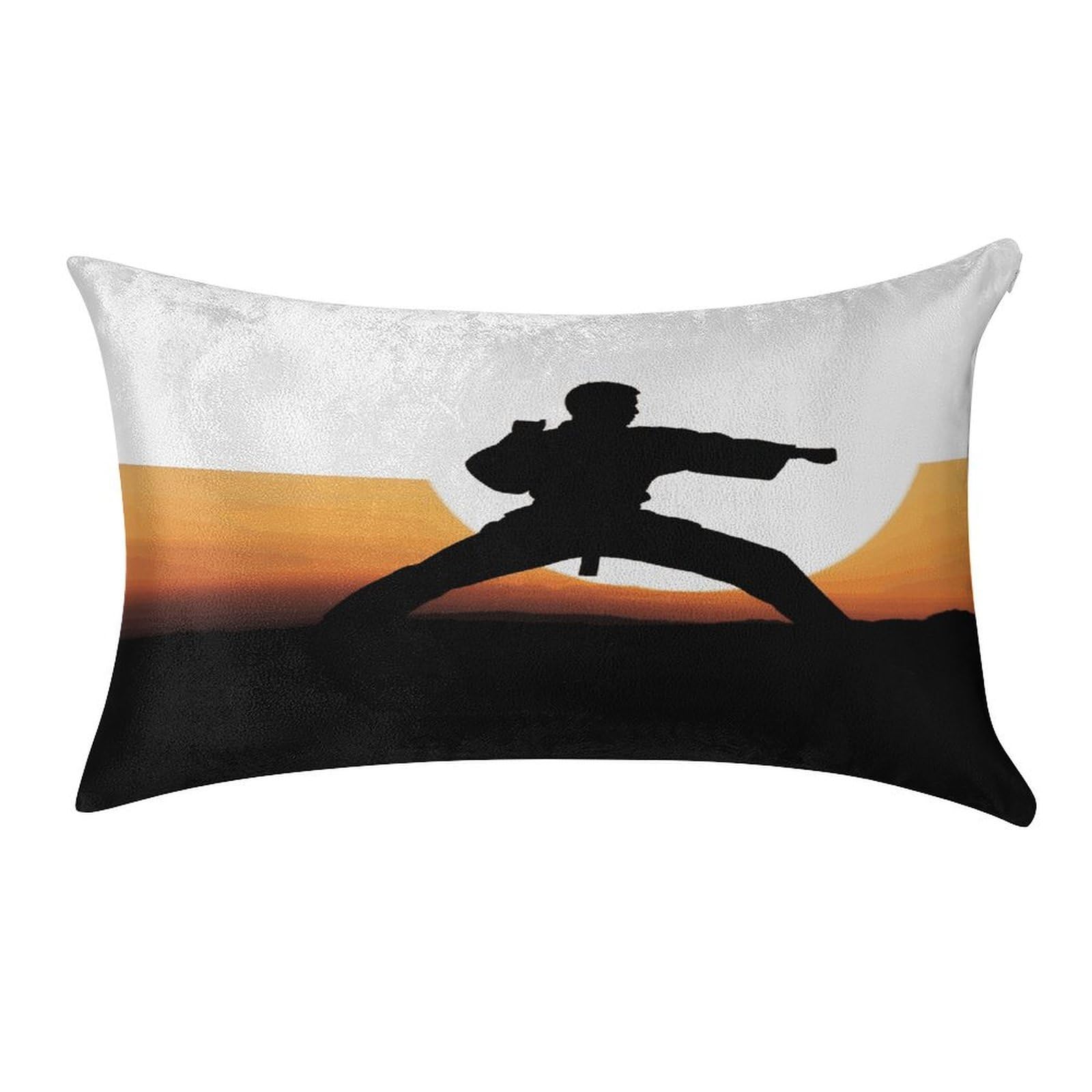 Fekiloot Style Karate Silhouette Pillow Covers Home Decor Pillow Cases