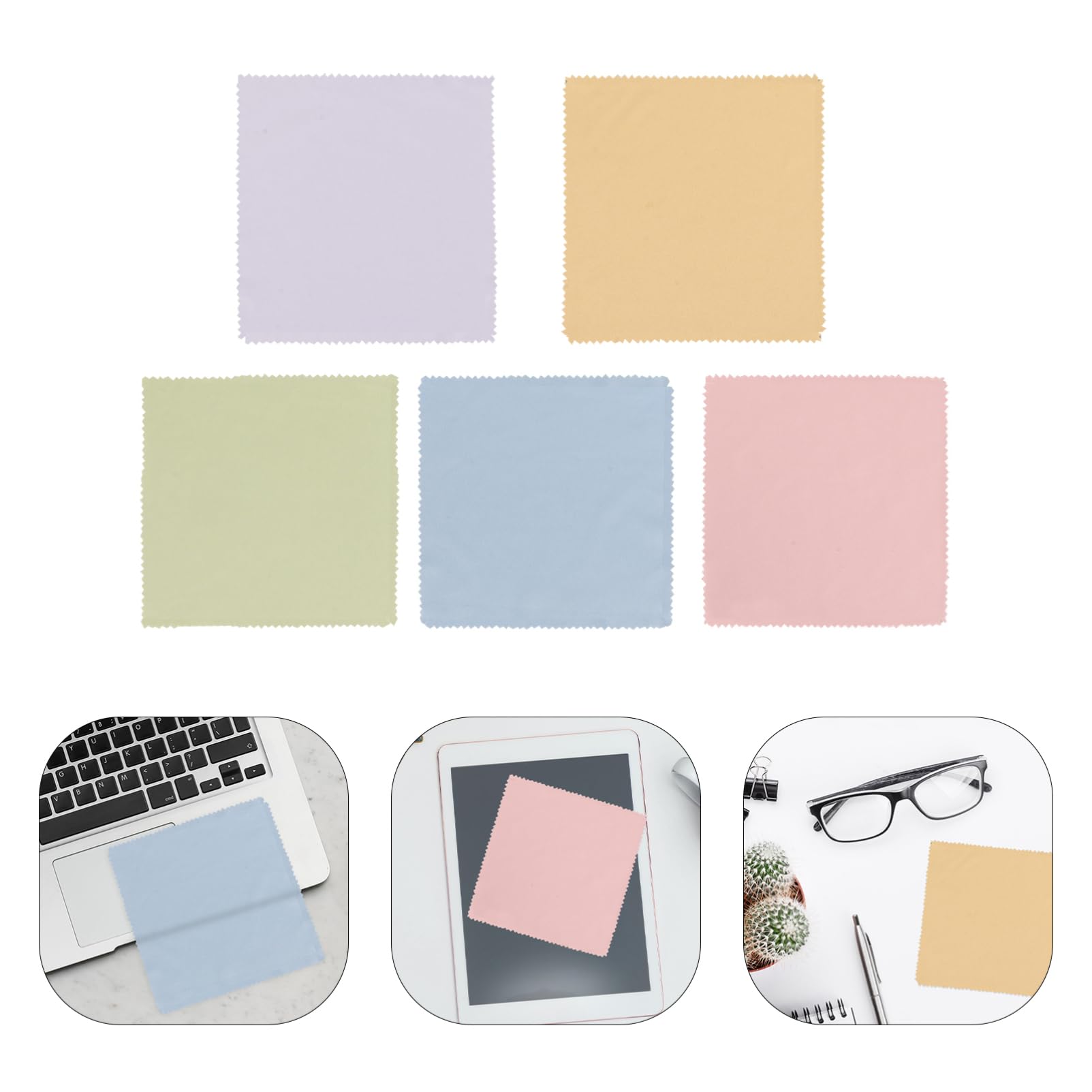FRCOLOR 150piezas Paquete De Paños De Microfibra Para Limpieza De Gafas Suaves y Efectivos Para Pantallas Para Lentes De Cámara Móviles y Dispositivos Electrónicos