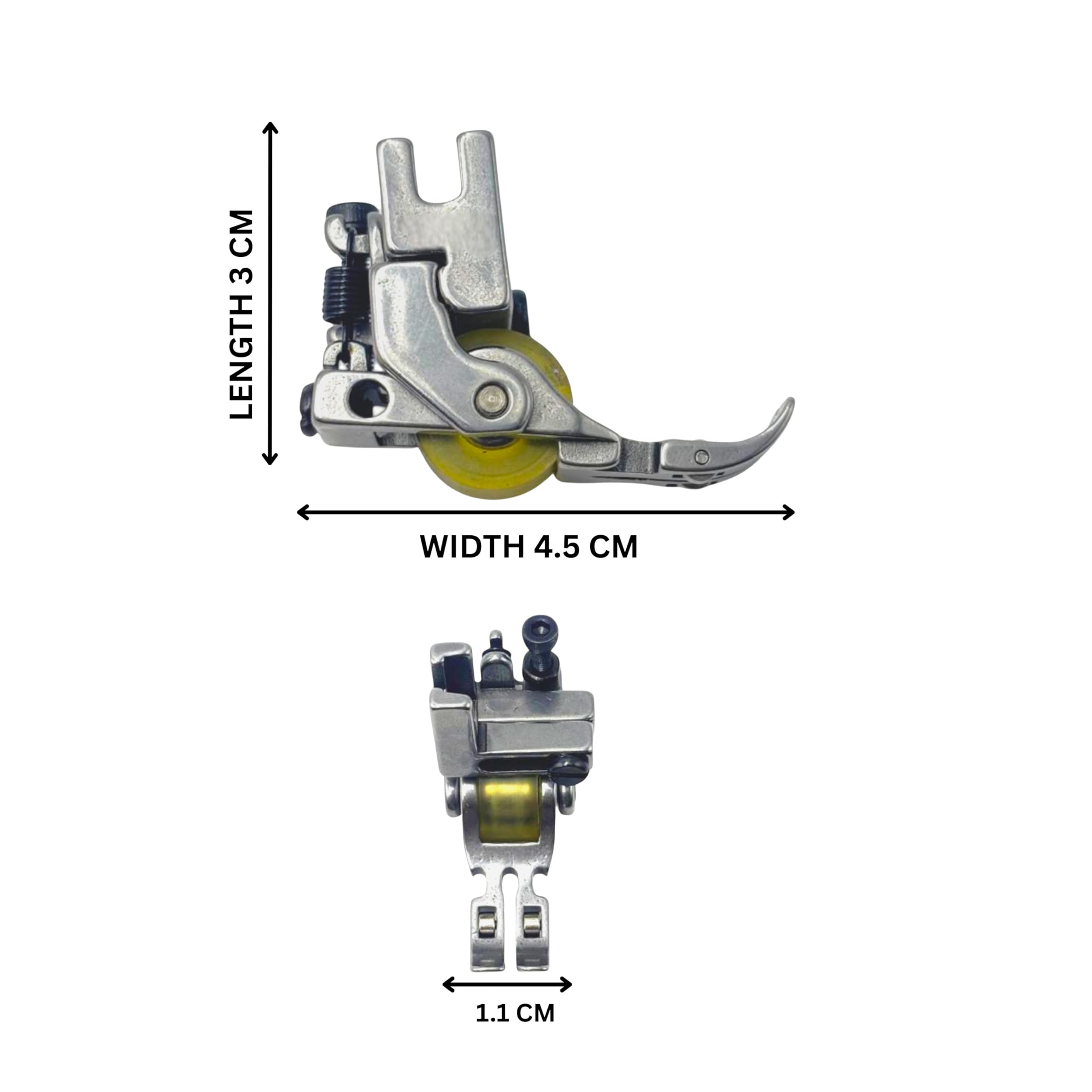 ZENITH T3 Roller Stainless Steel Silicone Wheel Presser Foot, 3-in-1 Single Needle Lockstitch Industrial Sewing Machine Accessory for Jack, Juki, Maqi etc (1PC) — Amazon image 2
